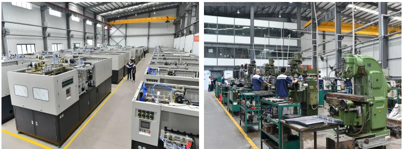 fabricante de máquinas de moldagem por injeção, estiramento e sopro